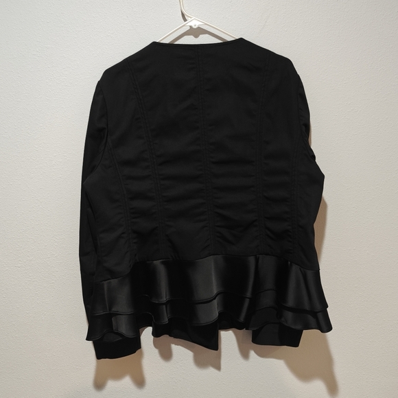 Coquette Aesthetic Asymmetrical Moto Jacket Plus Size 18 NWOT Lane Bryant Lace - Picture 5 of 9